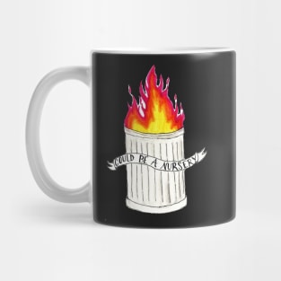 On Fire Garbage Can... Could Be a Nursery Mug